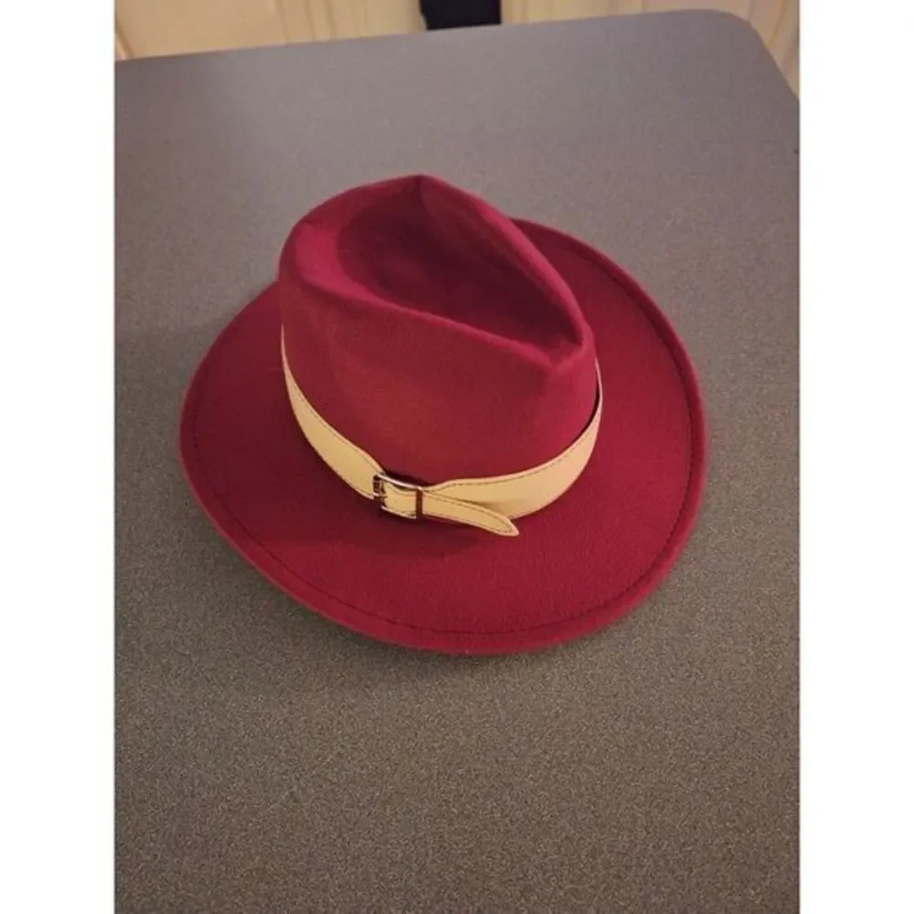 Trendy Rope Strap Fedora Hat – Classic British Style Wide Brim Sun Hat Unisex Fa